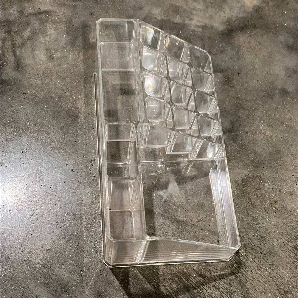 Clear Acrylic Makeup & Desk Organizer - Multi-Compartment Storage